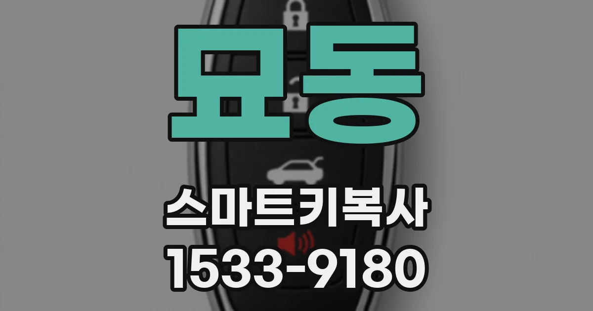 묘동 스마트키복사