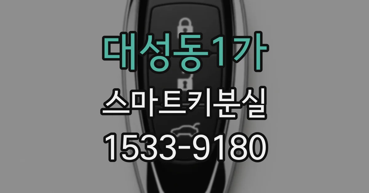 대성동1가 스마트키분실