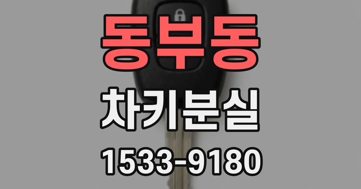 동부동 차키분실