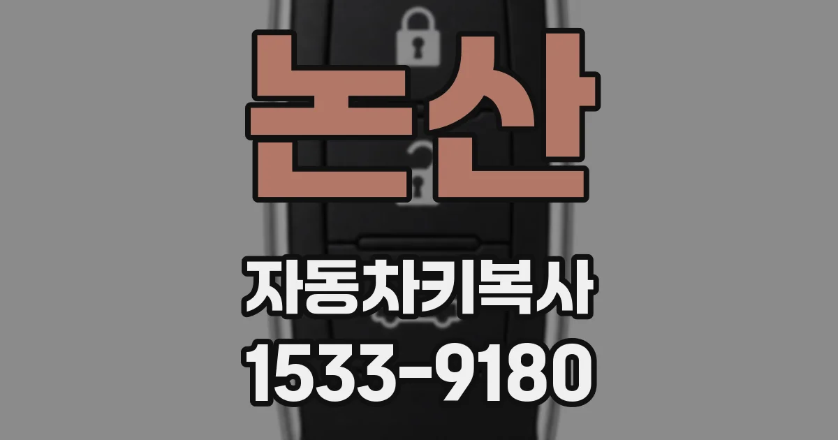 논산 자동차키복사