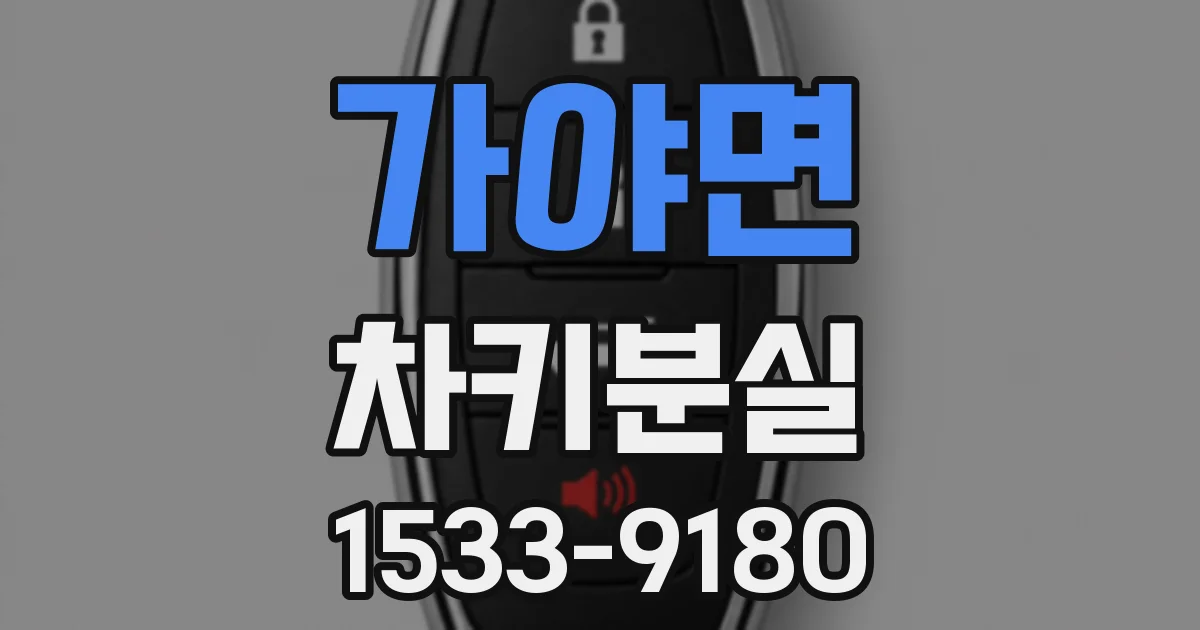 가야면 차키분실