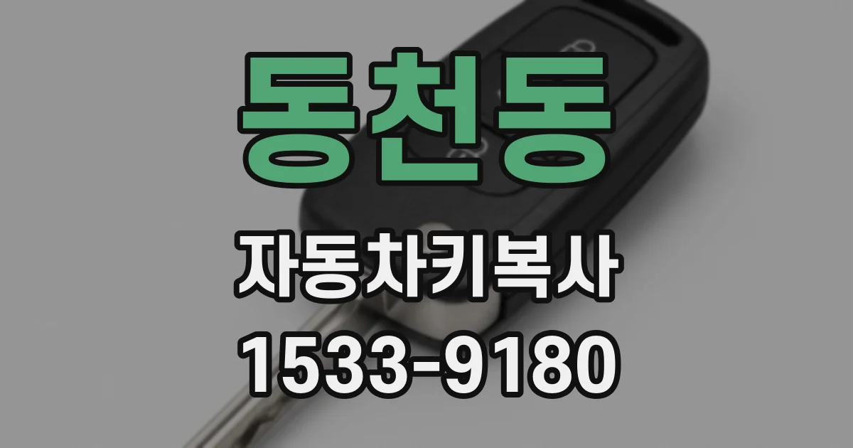 동천동 자동차키복사