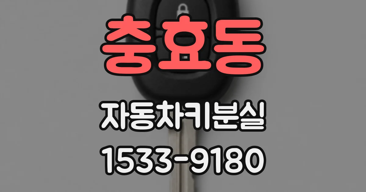 충효동 자동차키분실