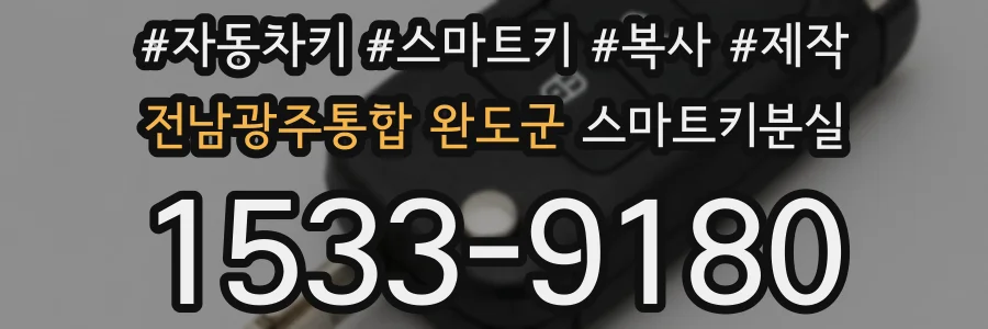 전남광주통합 완도군 스마트키분실