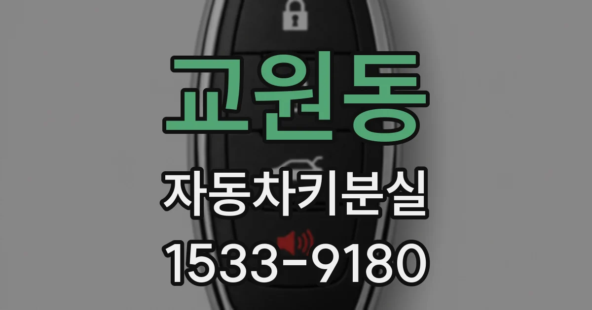 교원동 자동차키분실