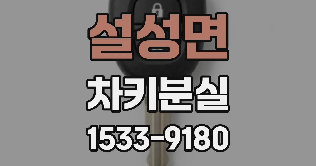 설성면 차키분실