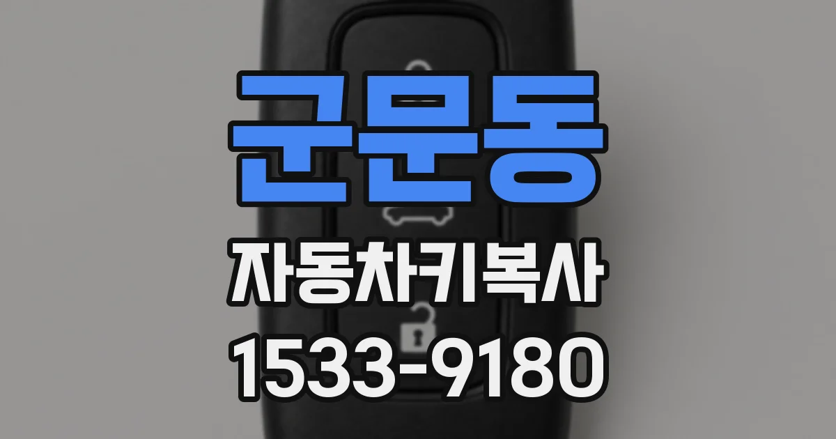 군문동 자동차키복사