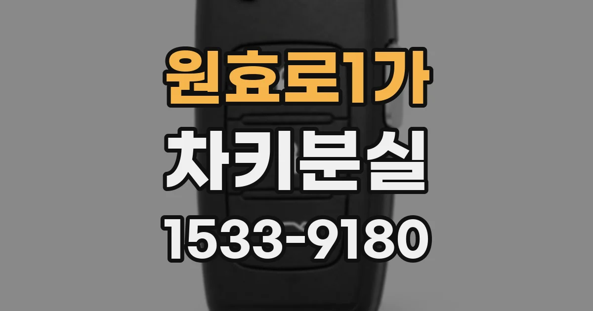 원효로1가 차키분실