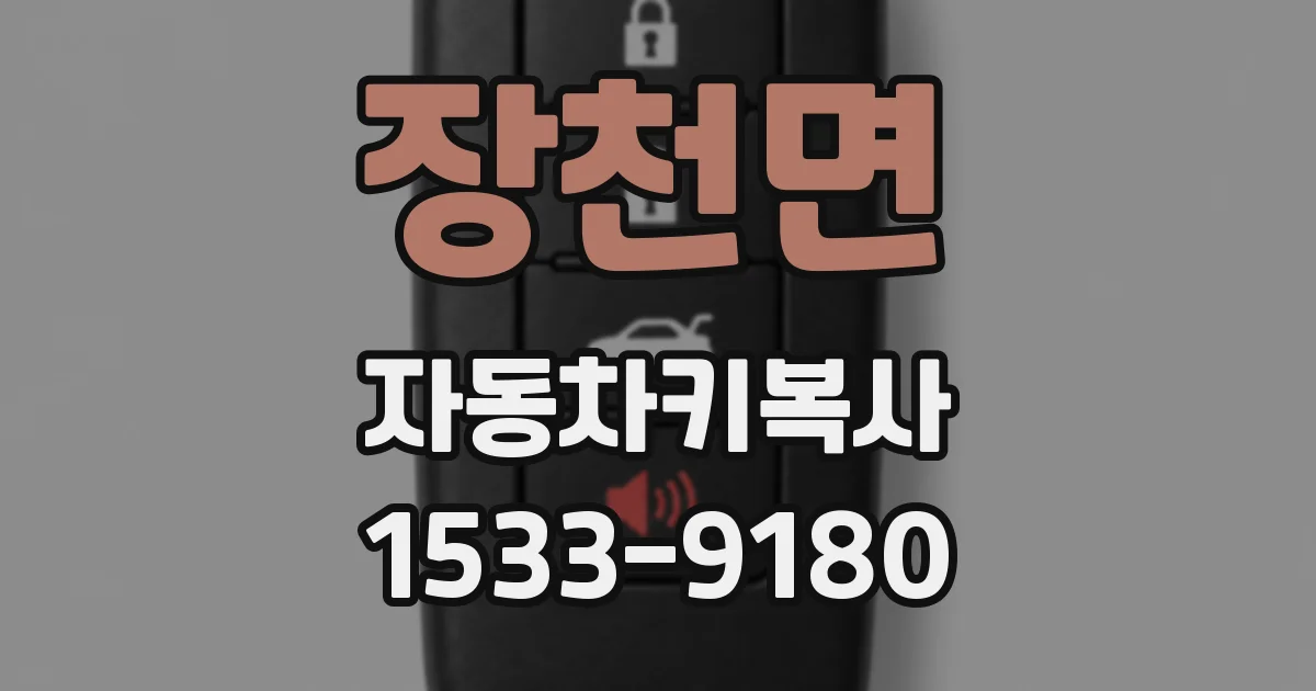 장천면 자동차키복사