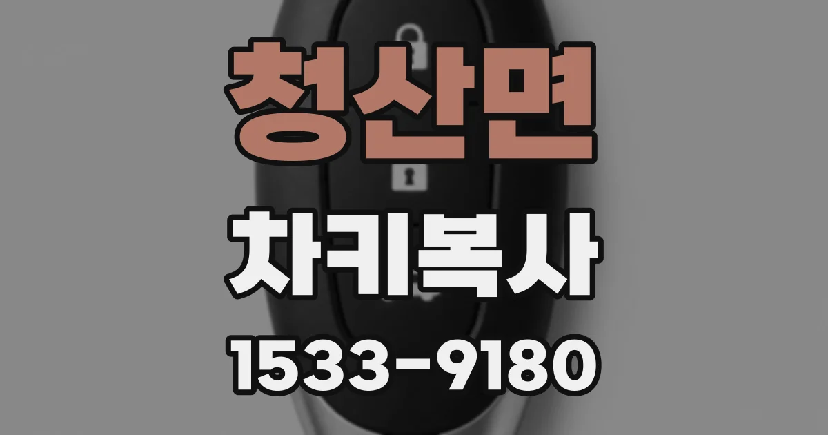 청산면 차키복사