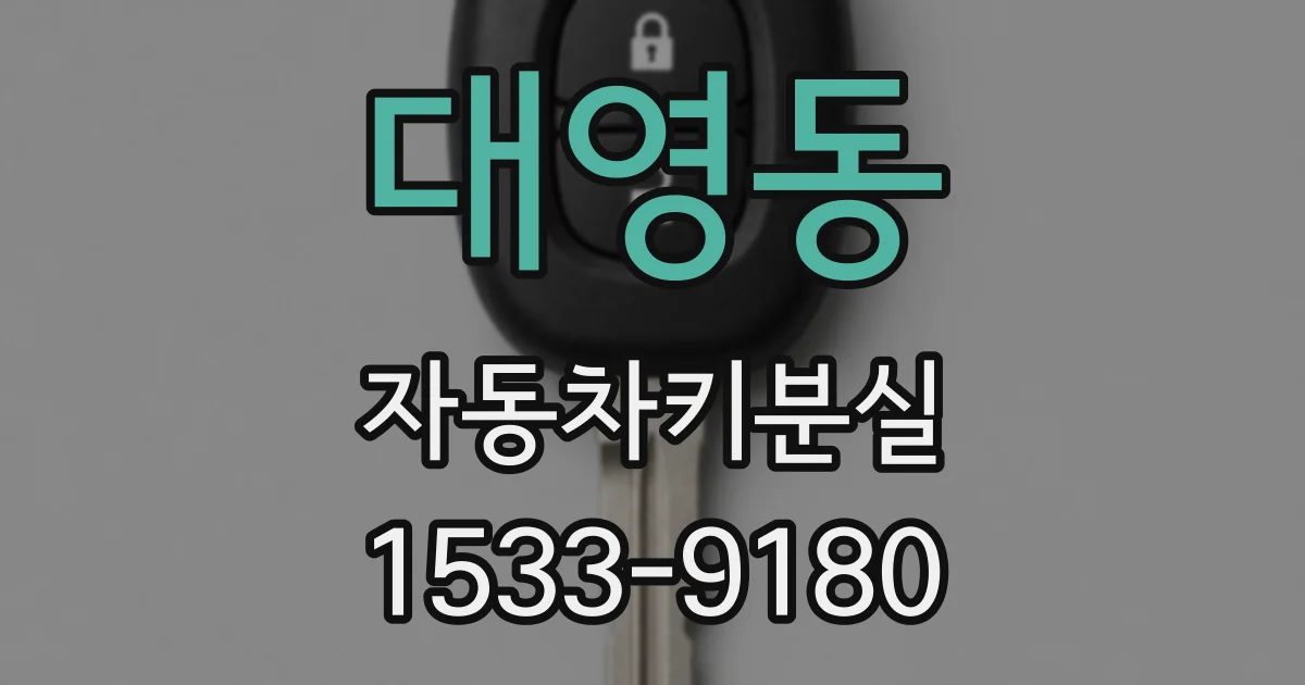 대영동 자동차키분실