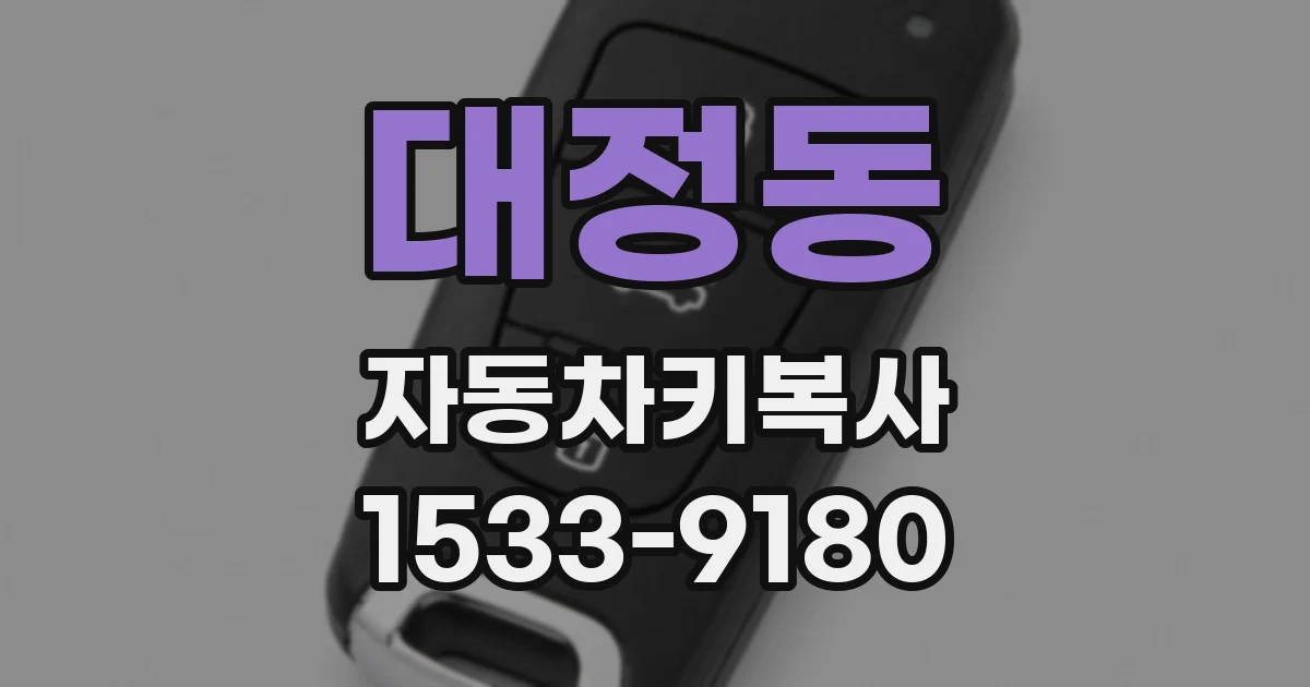 대정동 자동차키복사