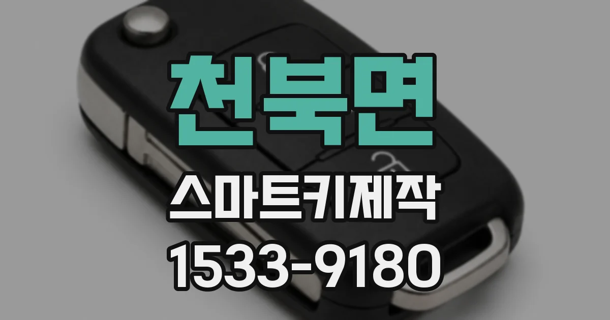 천북면 스마트키제작