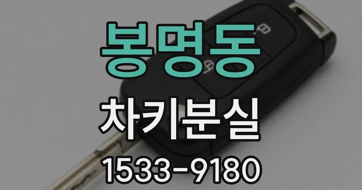 봉명동 차키분실