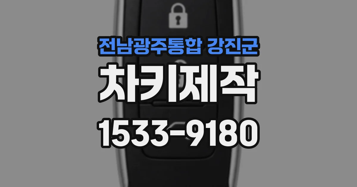 전남광주통합 강진군 차키제작
