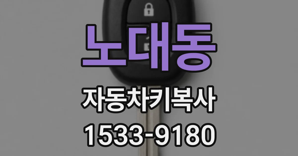 노대동 자동차키복사