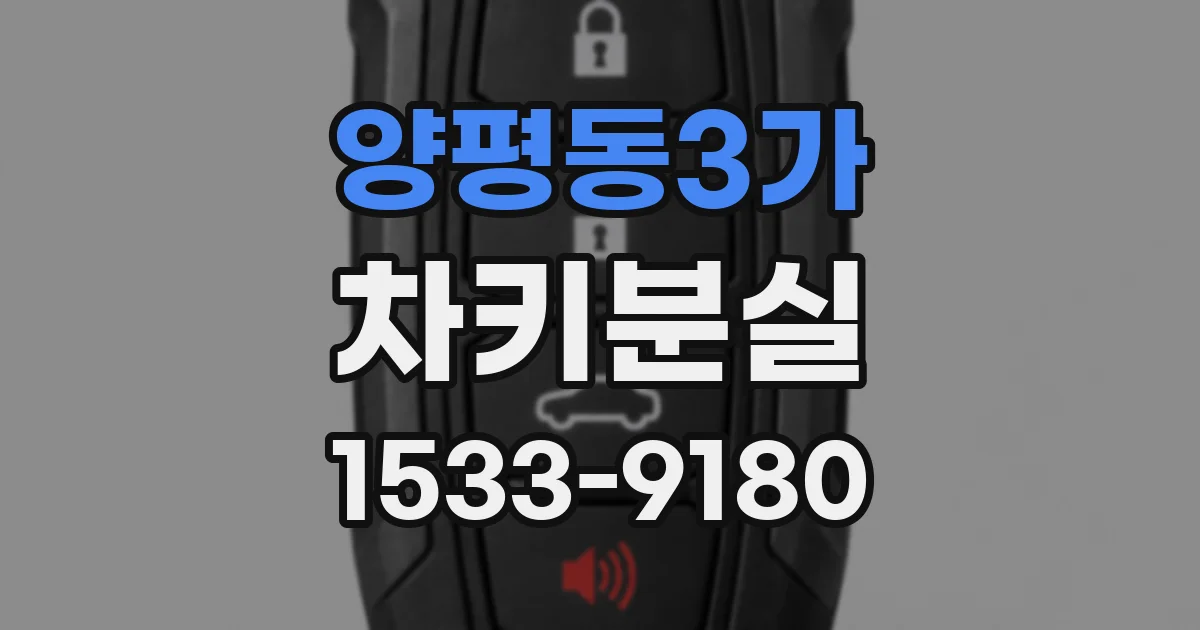 양평동3가 차키분실