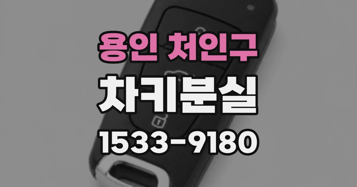 용인 처인구 차키분실