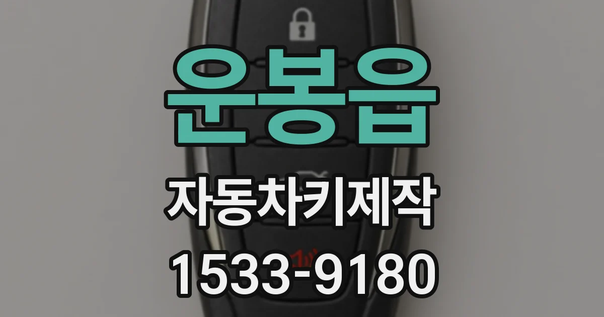 운봉읍 자동차키제작