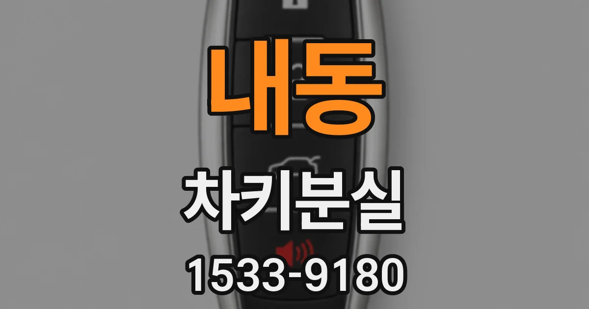 내동 차키분실