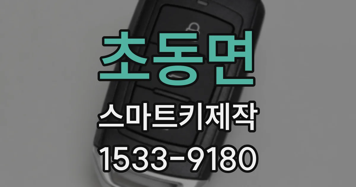 초동면 스마트키제작