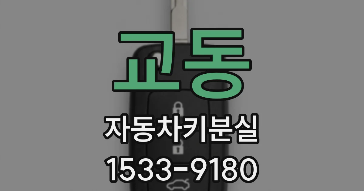 교동 자동차키분실