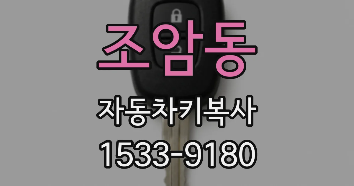 조암동 자동차키복사