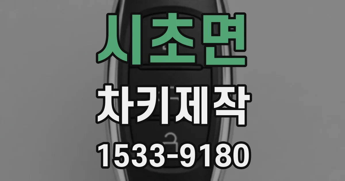 시초면 차키제작
