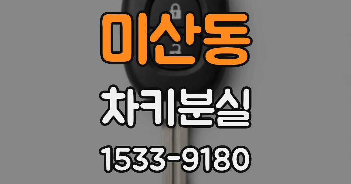 미산동 차키분실