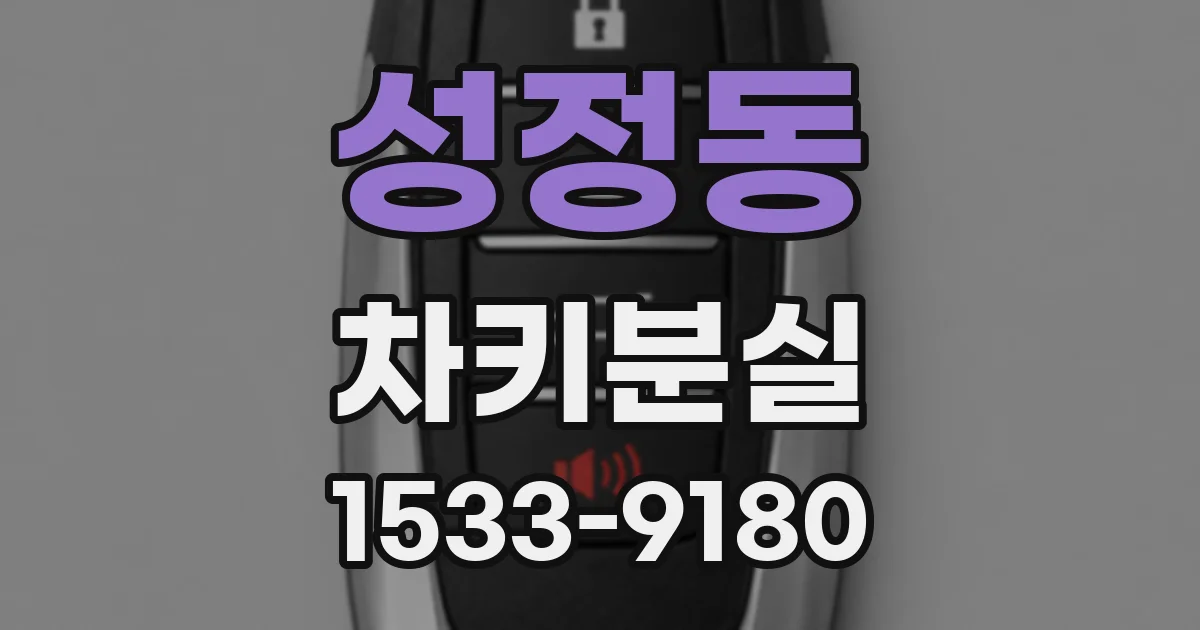 성정동 차키분실