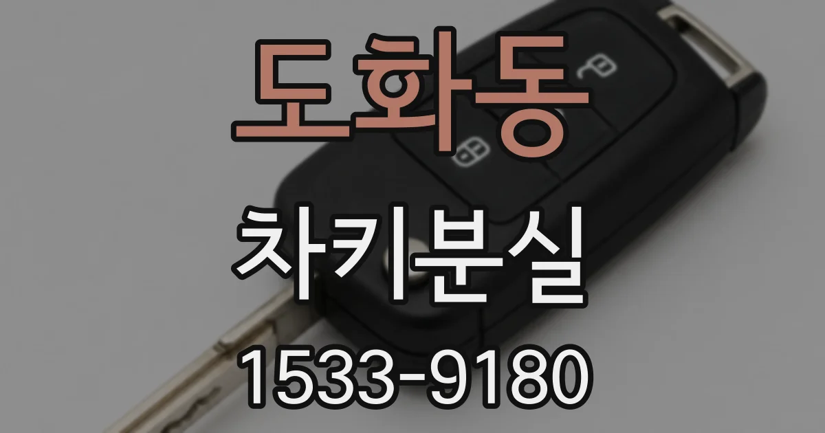 도화동 차키분실