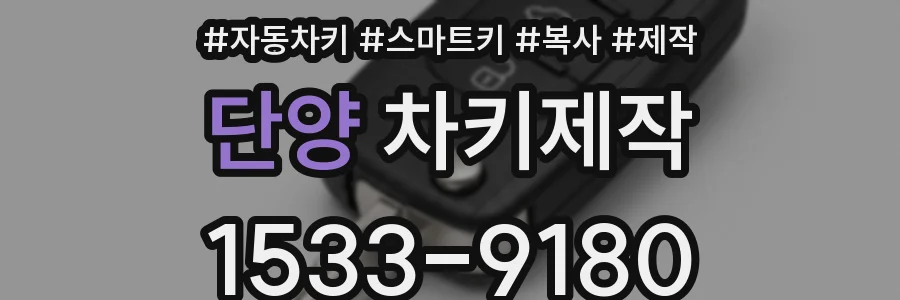 단양 차키제작
