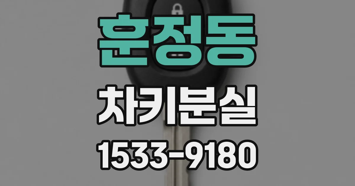 훈정동 차키분실
