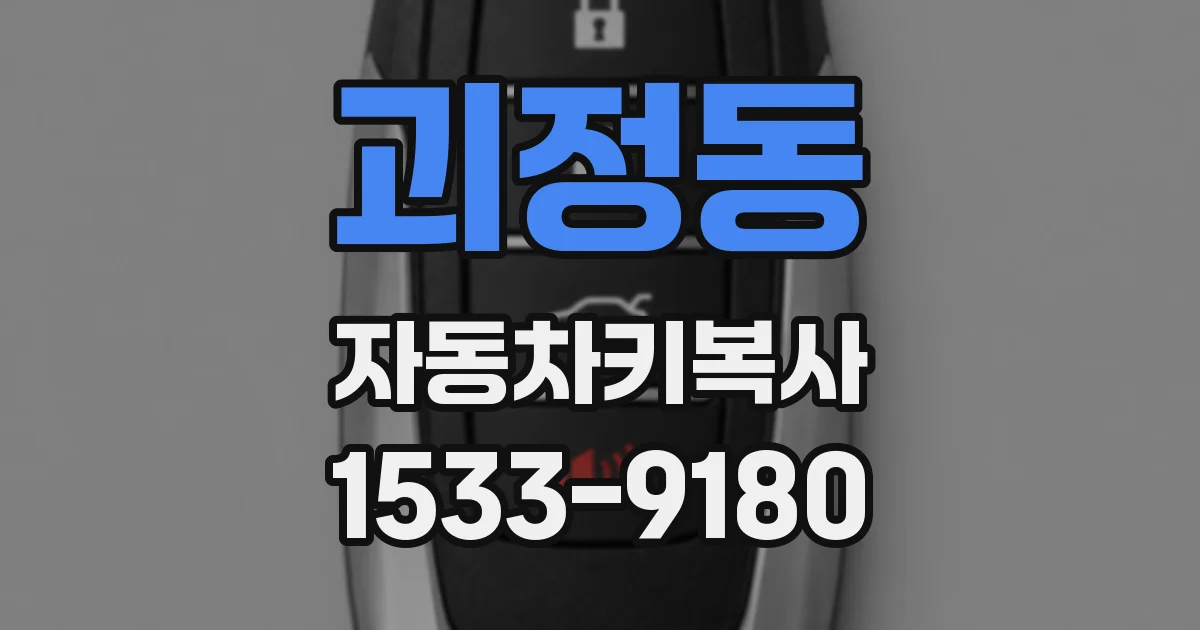 괴정동 자동차키복사