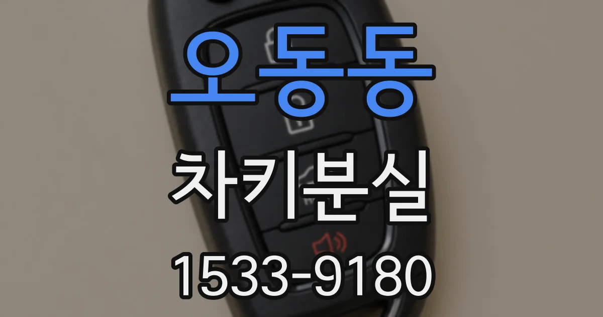 오동동 차키분실