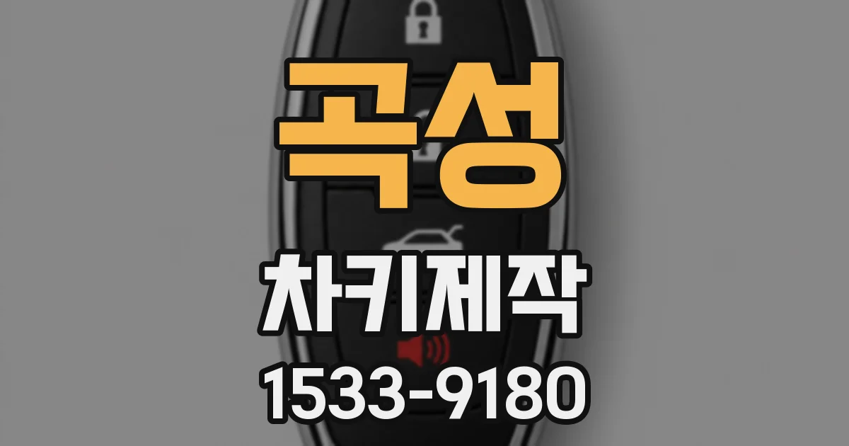 곡성 차키제작