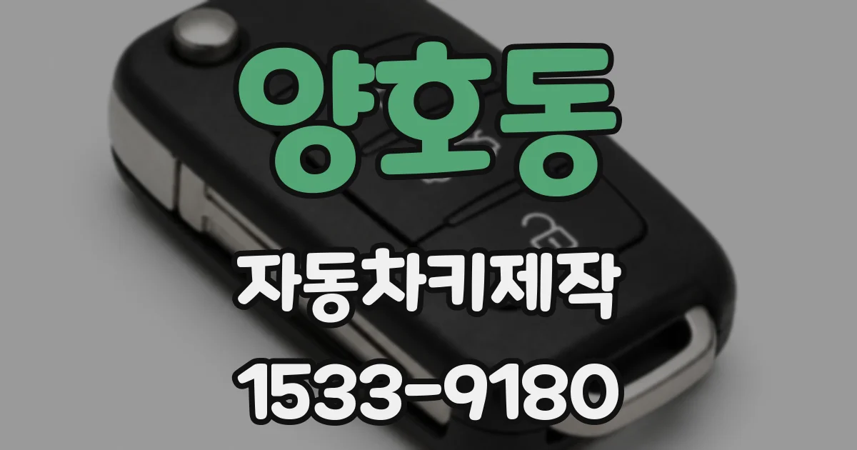 양호동 자동차키제작