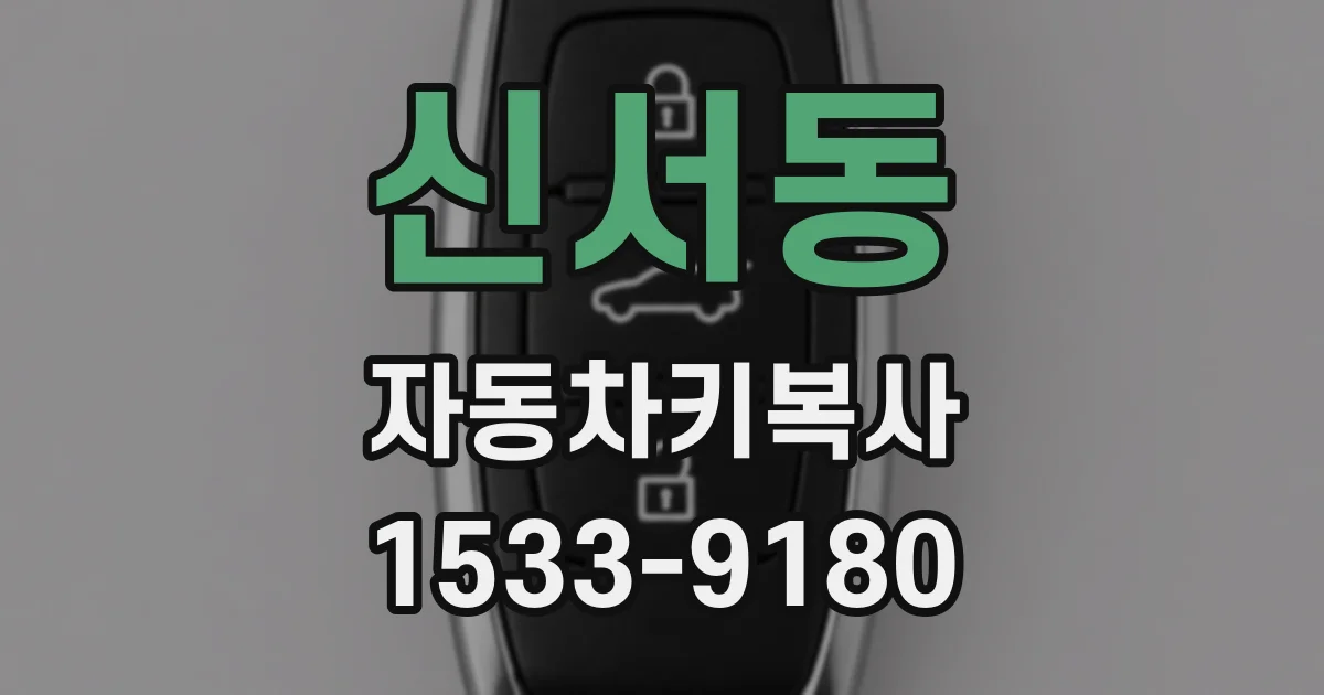 신서동 자동차키복사