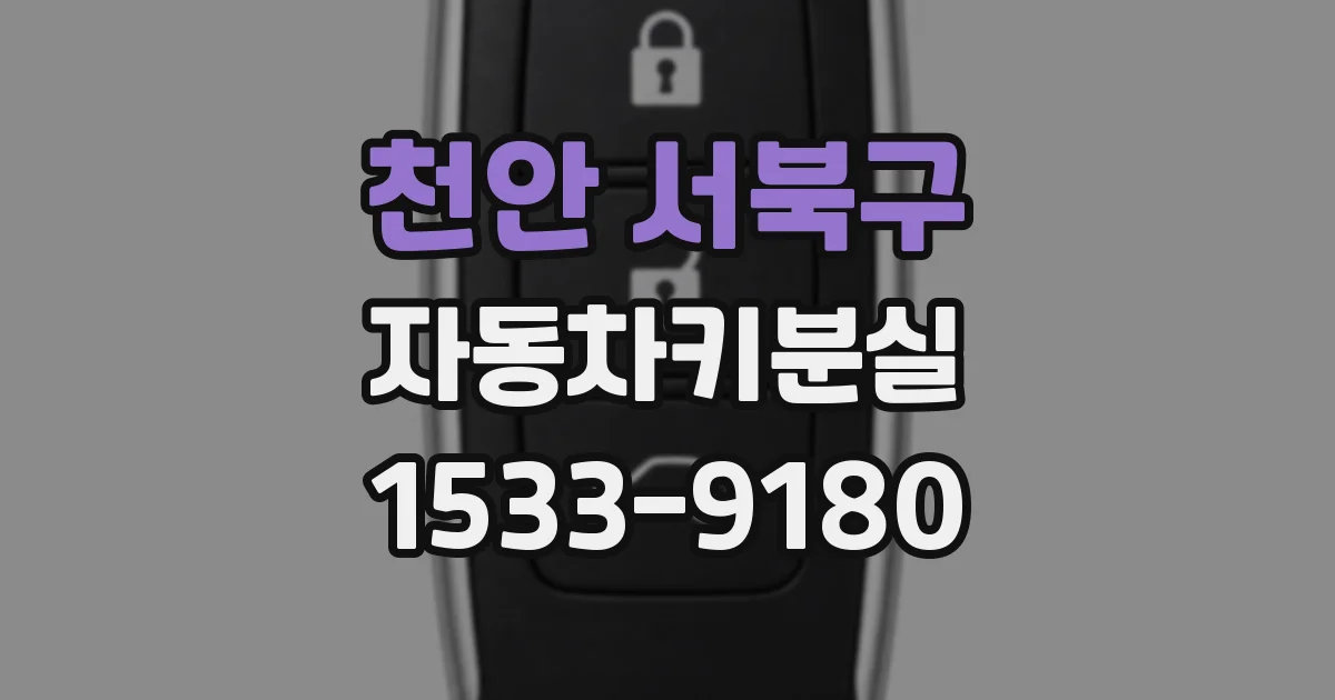 천안 서북구 자동차키분실