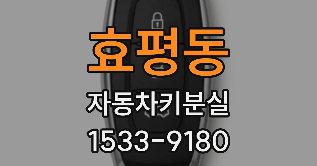 효평동 자동차키분실