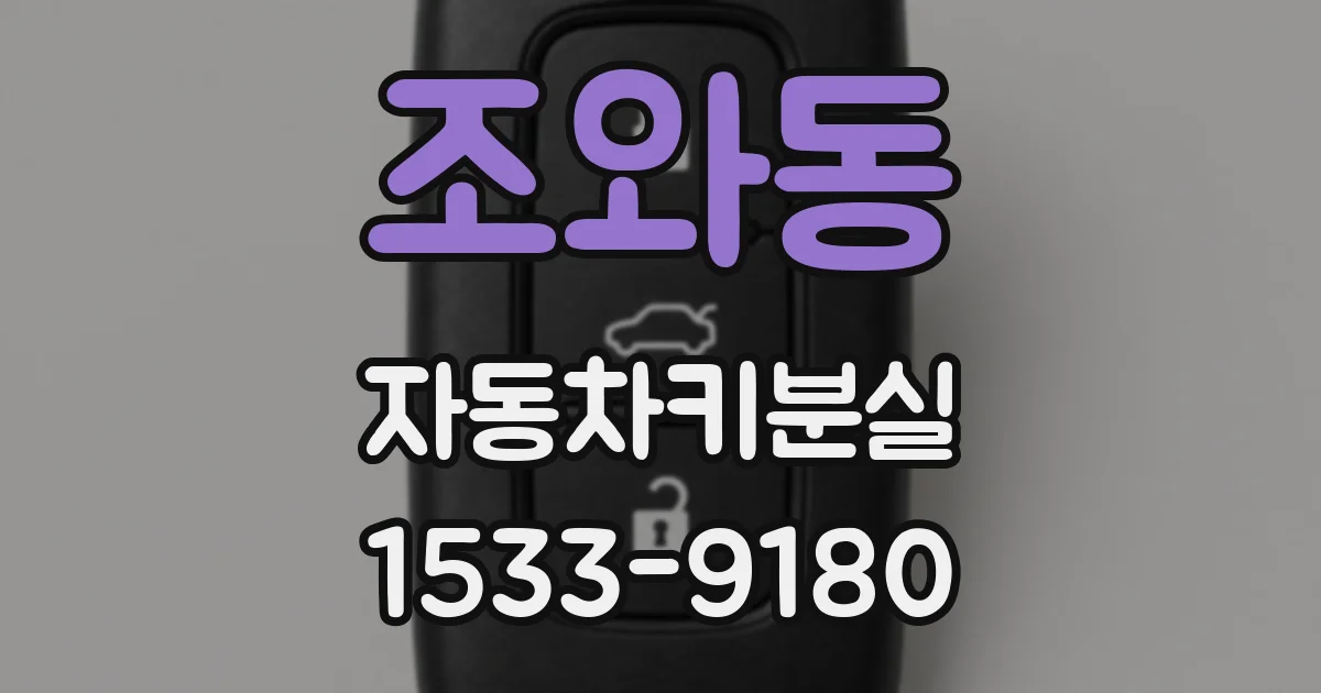 조와동 자동차키분실
