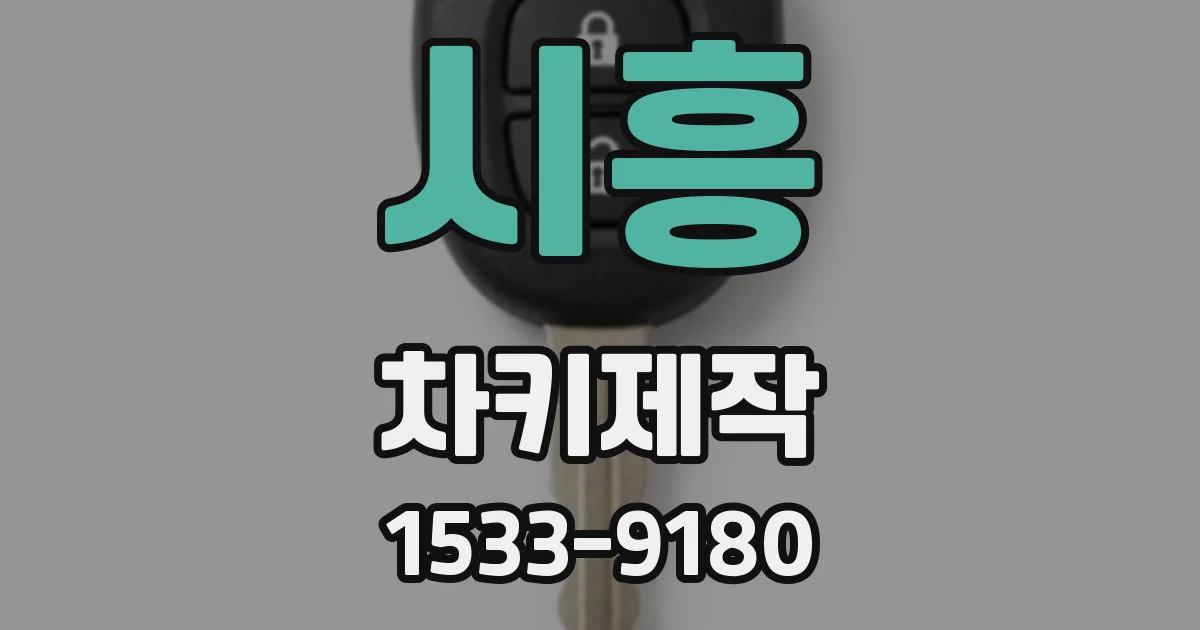 시흥 차키제작