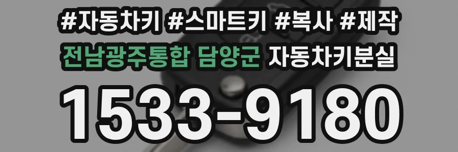 전남광주통합 담양군 자동차키분실