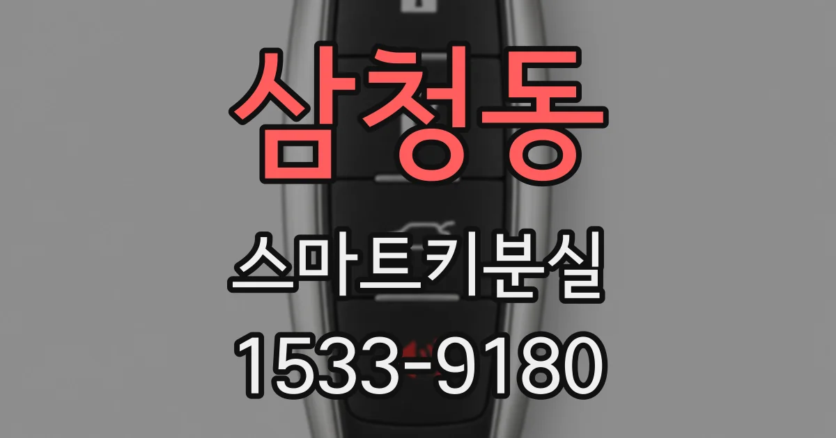 삼청동 스마트키분실