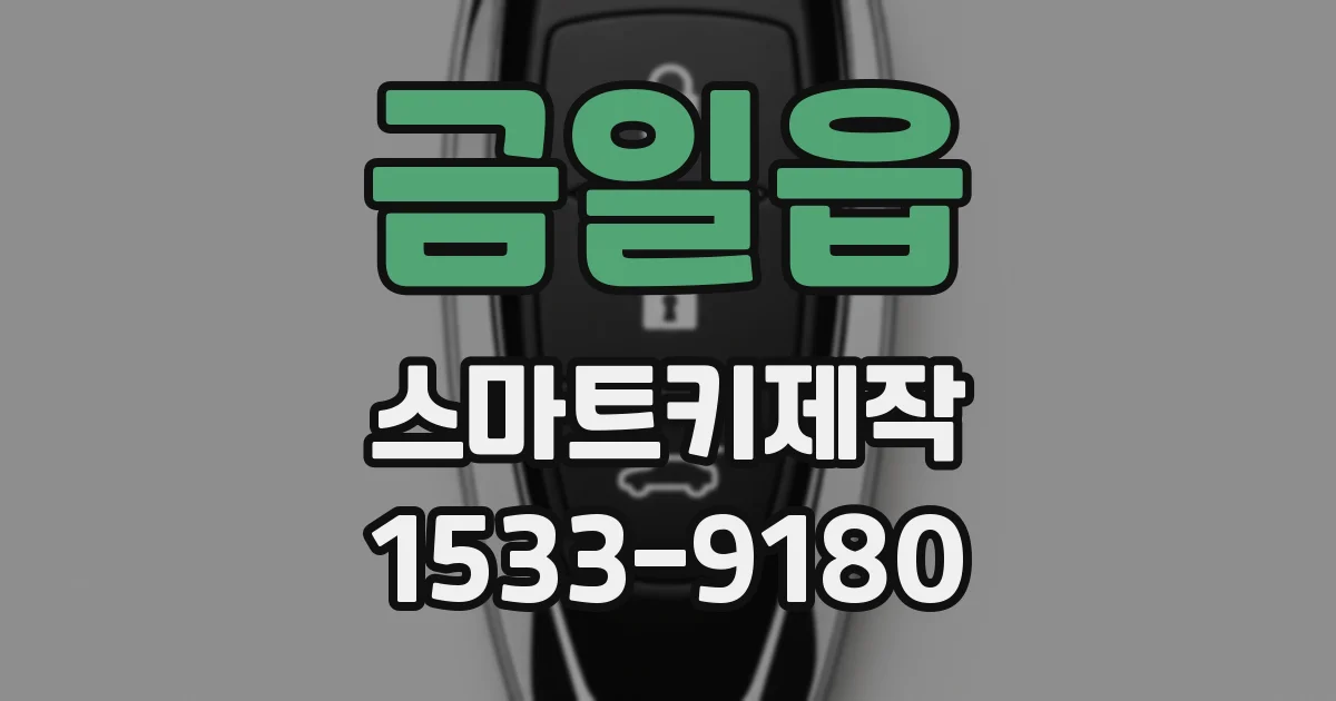 금일읍 스마트키제작