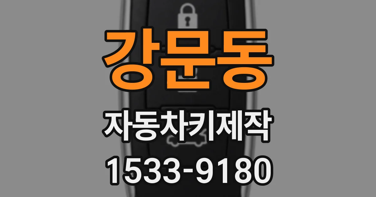 강문동 자동차키제작