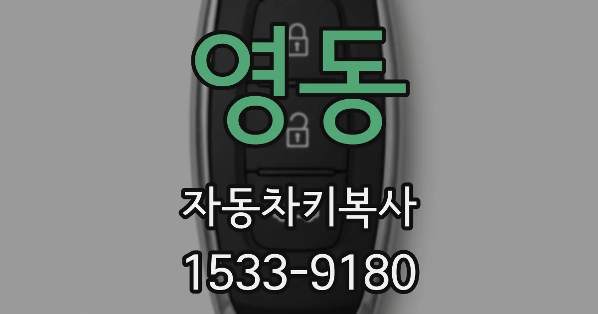 영동 자동차키복사