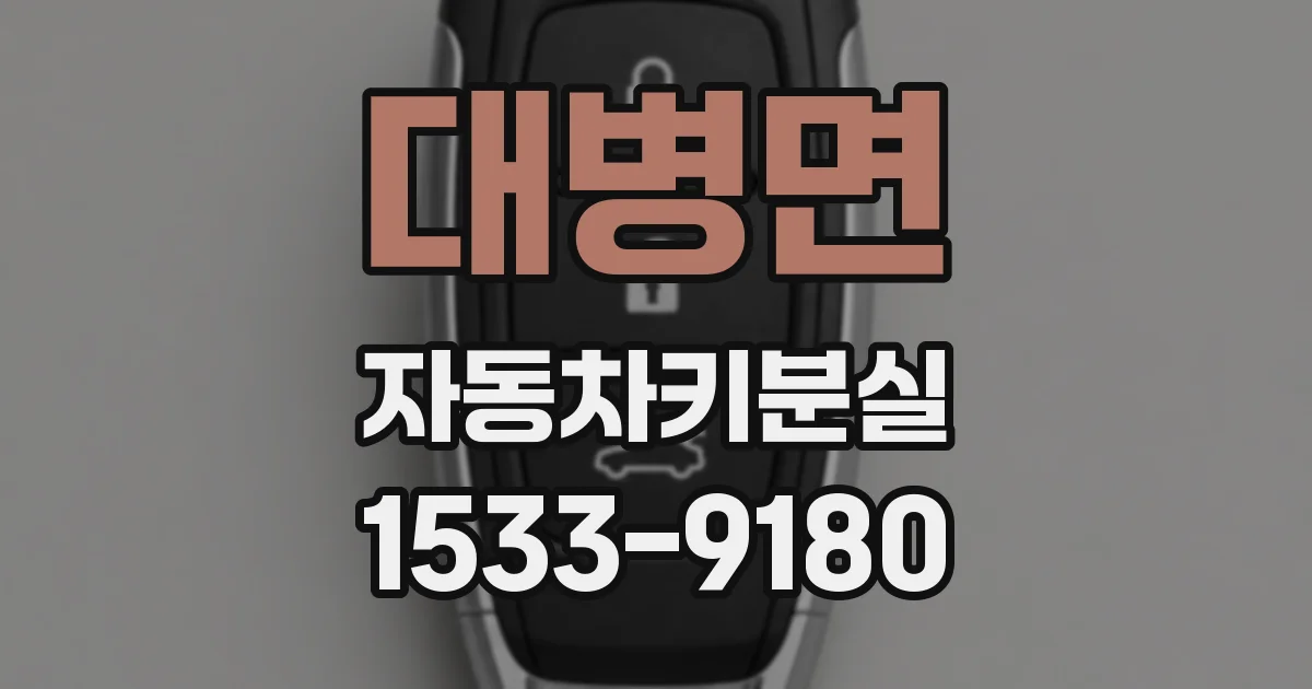대병면 자동차키분실
