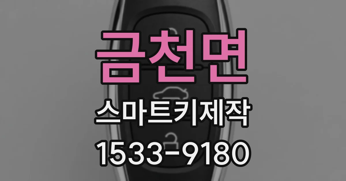 금천면 스마트키제작