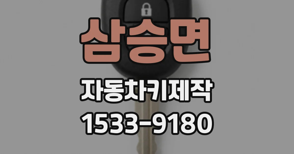 삼승면 자동차키제작